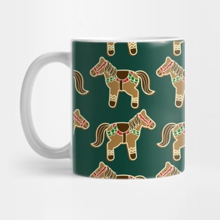 Gingerbread Christmas Horse Cookie Pattern Mug